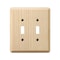 Amerelle Wall Plate, Number of Gangs: 2 Ash Wood, Unfinished Finish, Beige 401TT - alternate 2